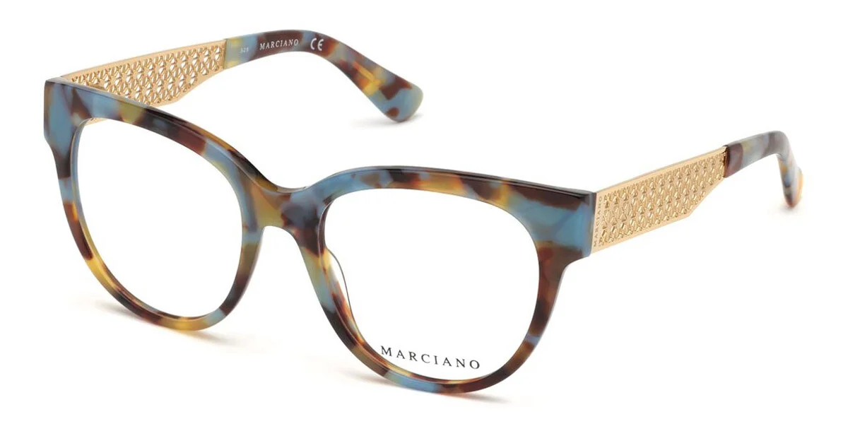 Marciano By Guess GM0357 089 Havana Plastic Optical Eyeglasses Frame 52-18-140