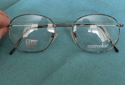 Marcolin Ti 22 2018 Titanium Demi Amber glasses Frames 53/ 20/145, made in Japan