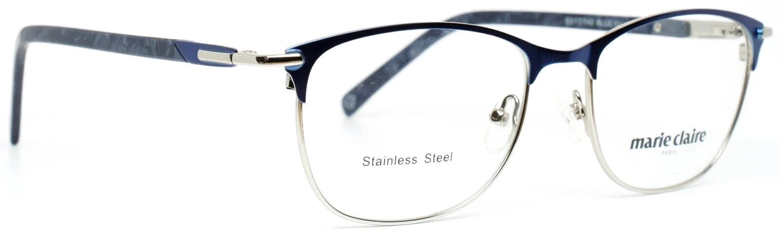MARIE CLAIRE 6270 Blue/Silver Cat Eye Womens Eyeglasses 53-17-140 B:39 3