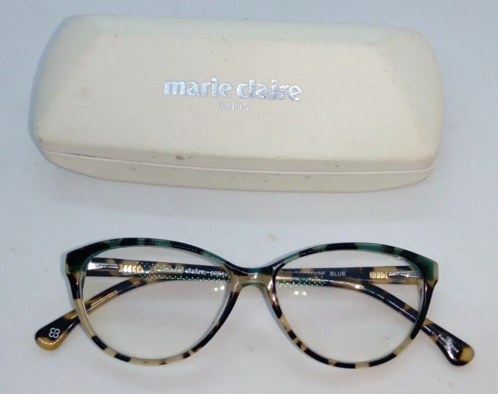 Marie Claire Eyeglass Frames 6201 Tortoise w/Blue Accents 53-14-142