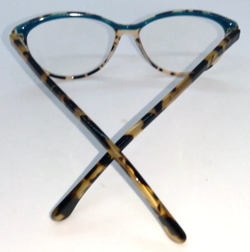 Marie Claire Eyeglass Frames 6201 Tortoise w/Blue Accents 53-14-142 4