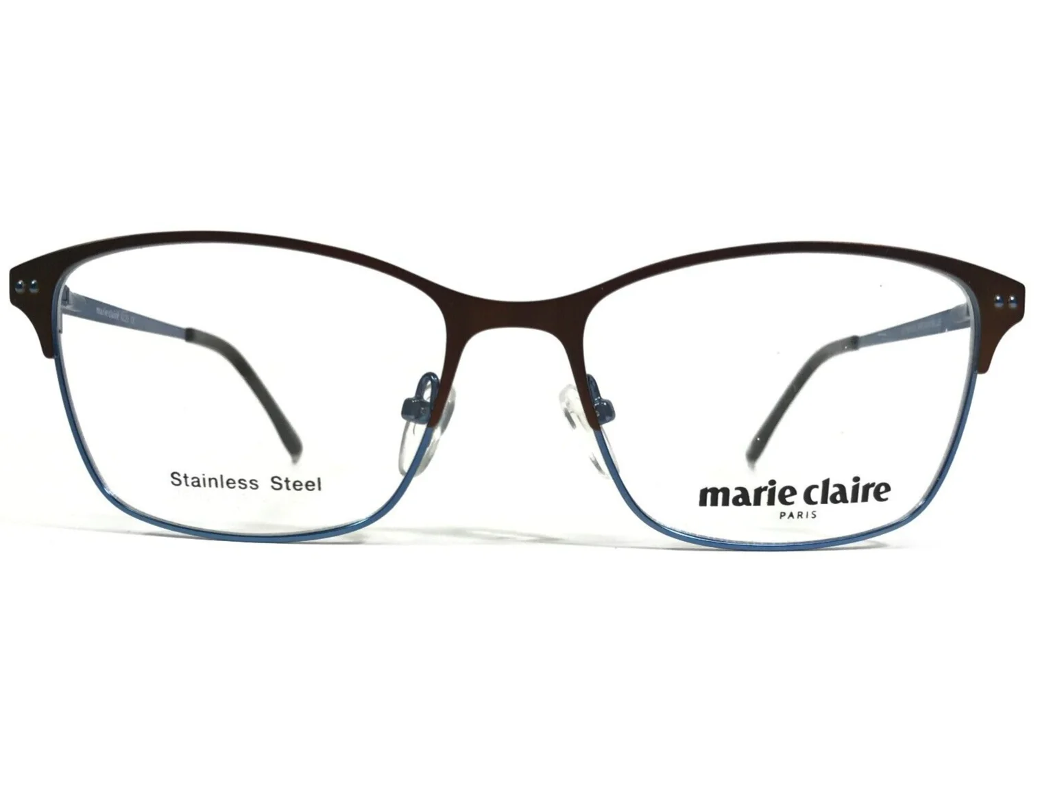Marie Claire Eyeglasses Frames 6229 BROWN/BLUE Square Full Rim 52-16-135