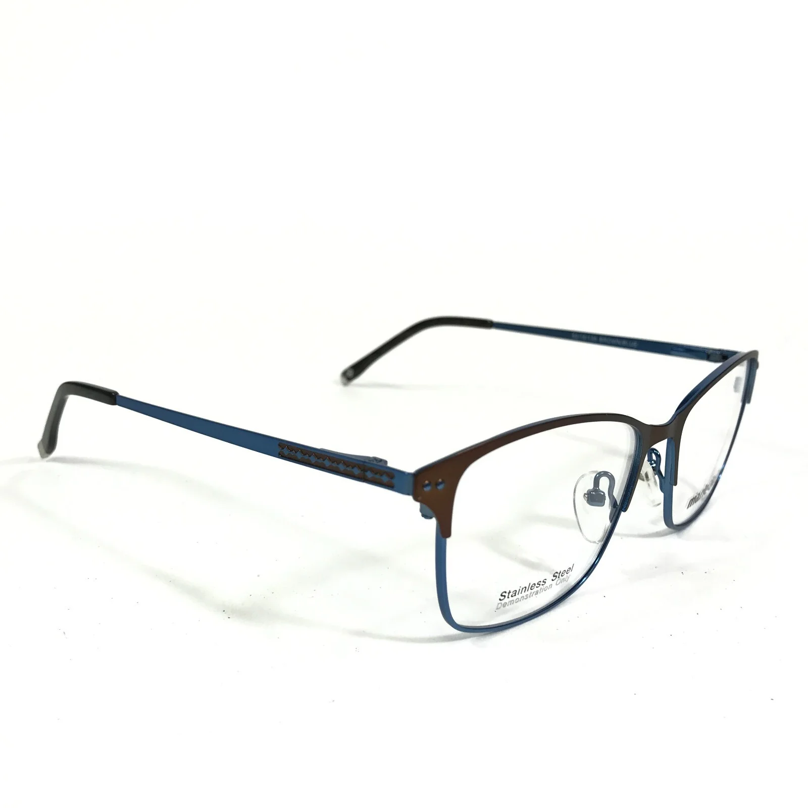 Marie Claire Eyeglasses Frames 6229 BROWN/BLUE Square Full Rim 52-16-135 2