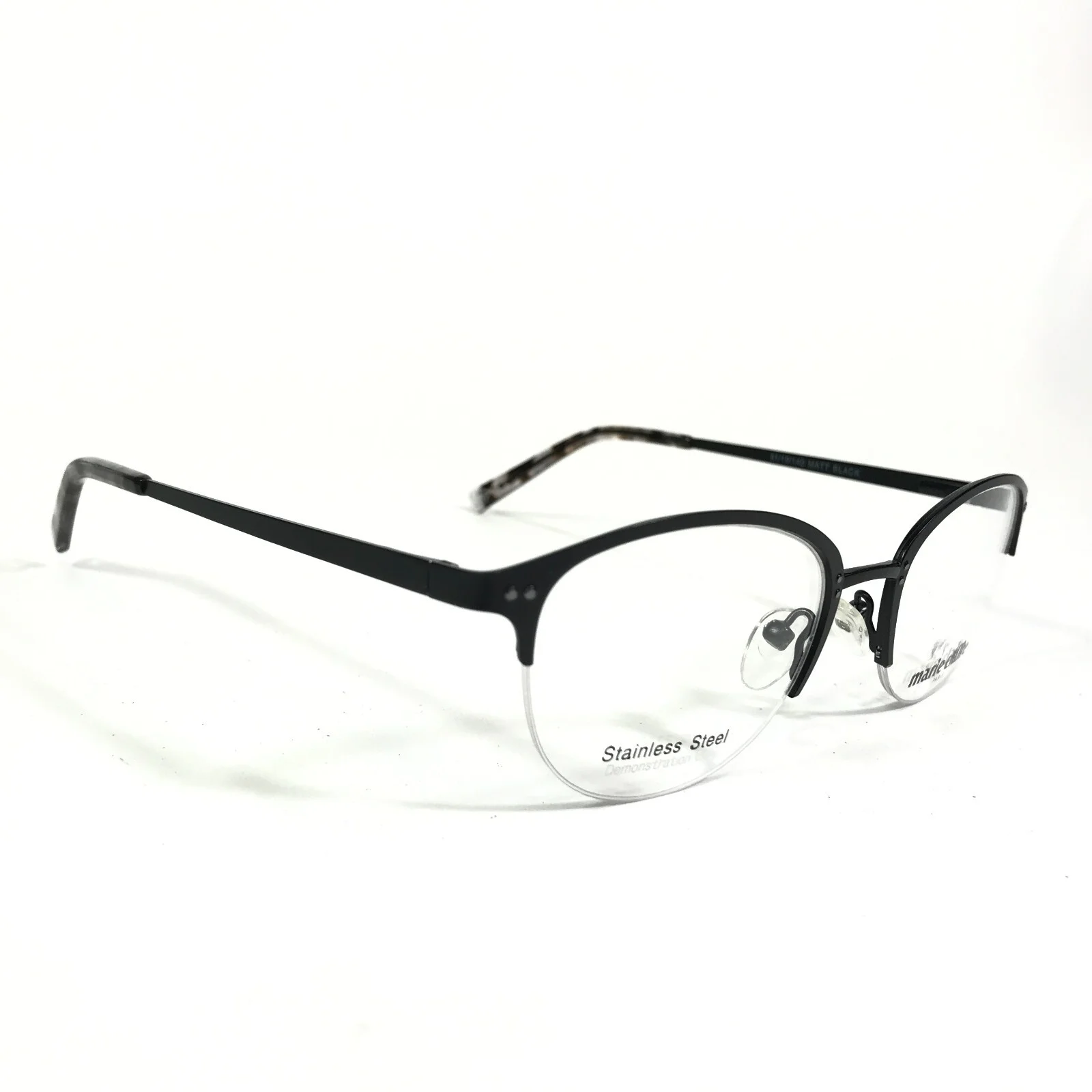 Marie Claire Eyeglasses Frames 6261 MATTE BLACK Round Half Rim 51-19-140 2