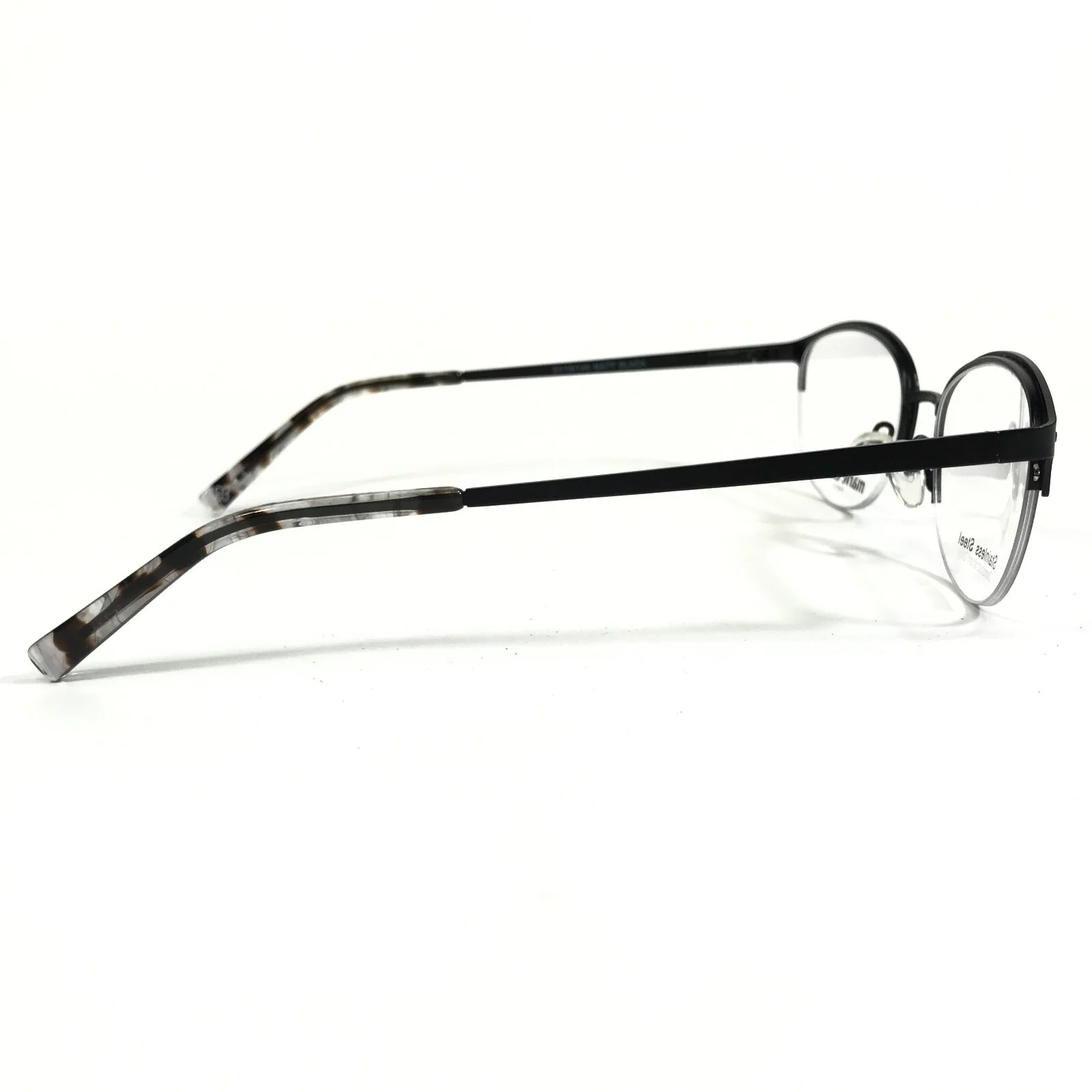 Marie Claire Eyeglasses Frames 6261 MATTE BLACK Round Half Rim 51-19-140 3