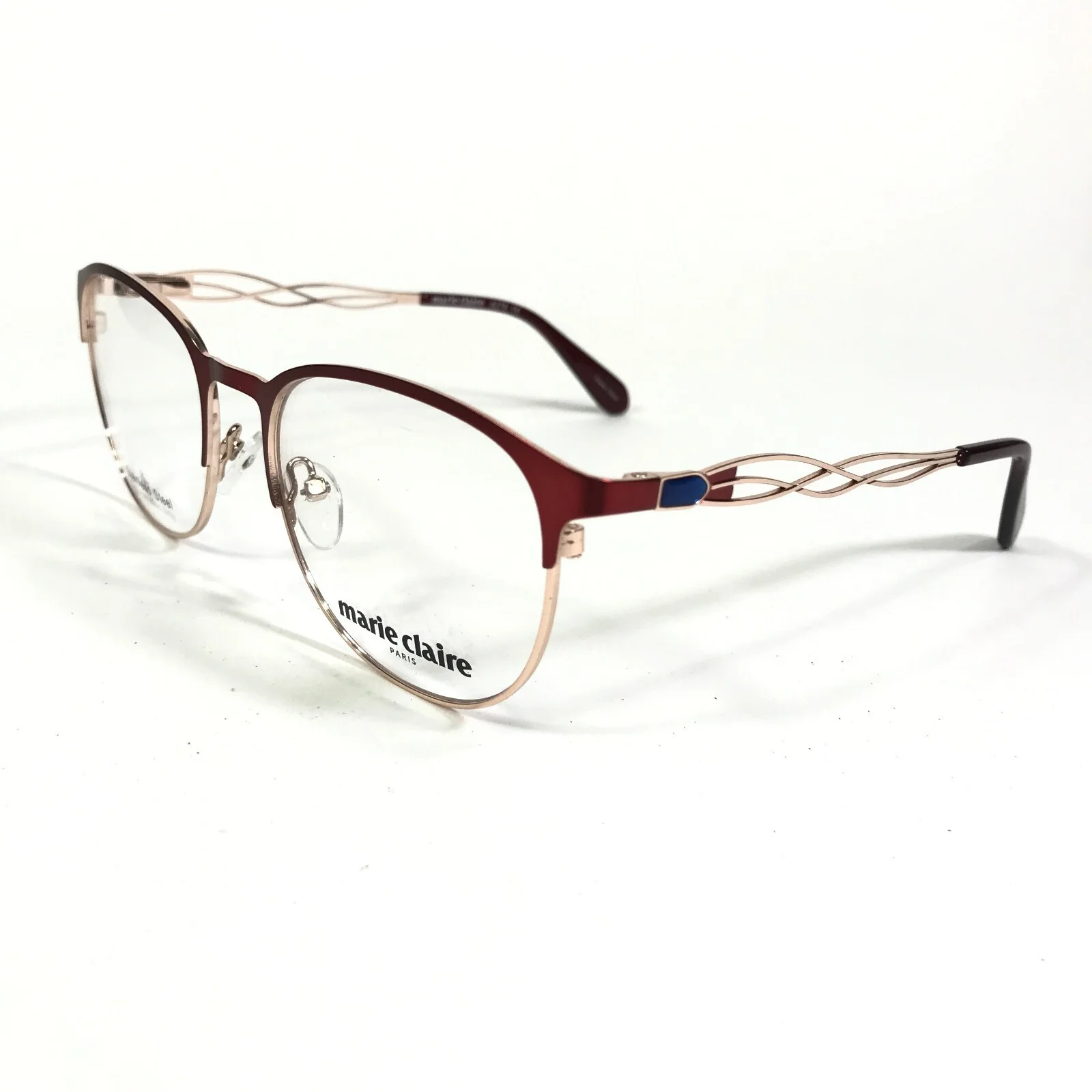 Marie Claire Eyeglasses Frames 6278 SATIN RED/GLD Round Full Rim 52-18-140 4