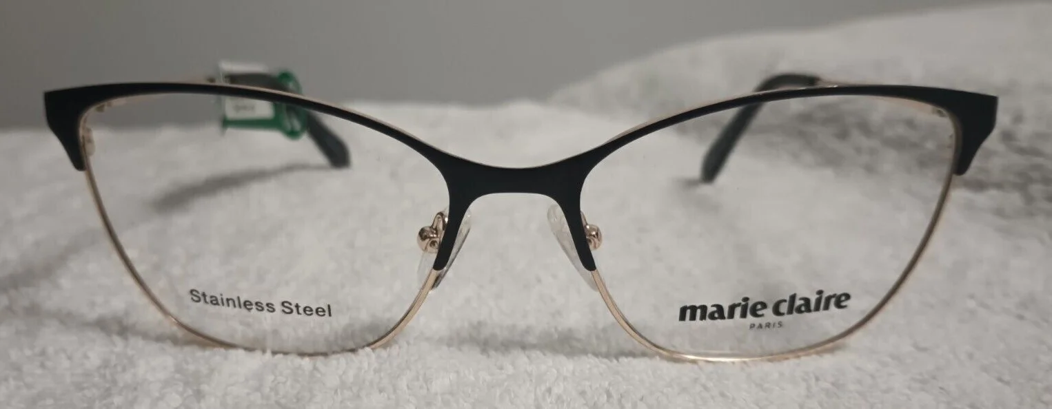 MARIE CLAIRE PARIS 6257 BLACK/GOLD 54-16-140 NEW WITH TAGS OPTICAL FRAME #250