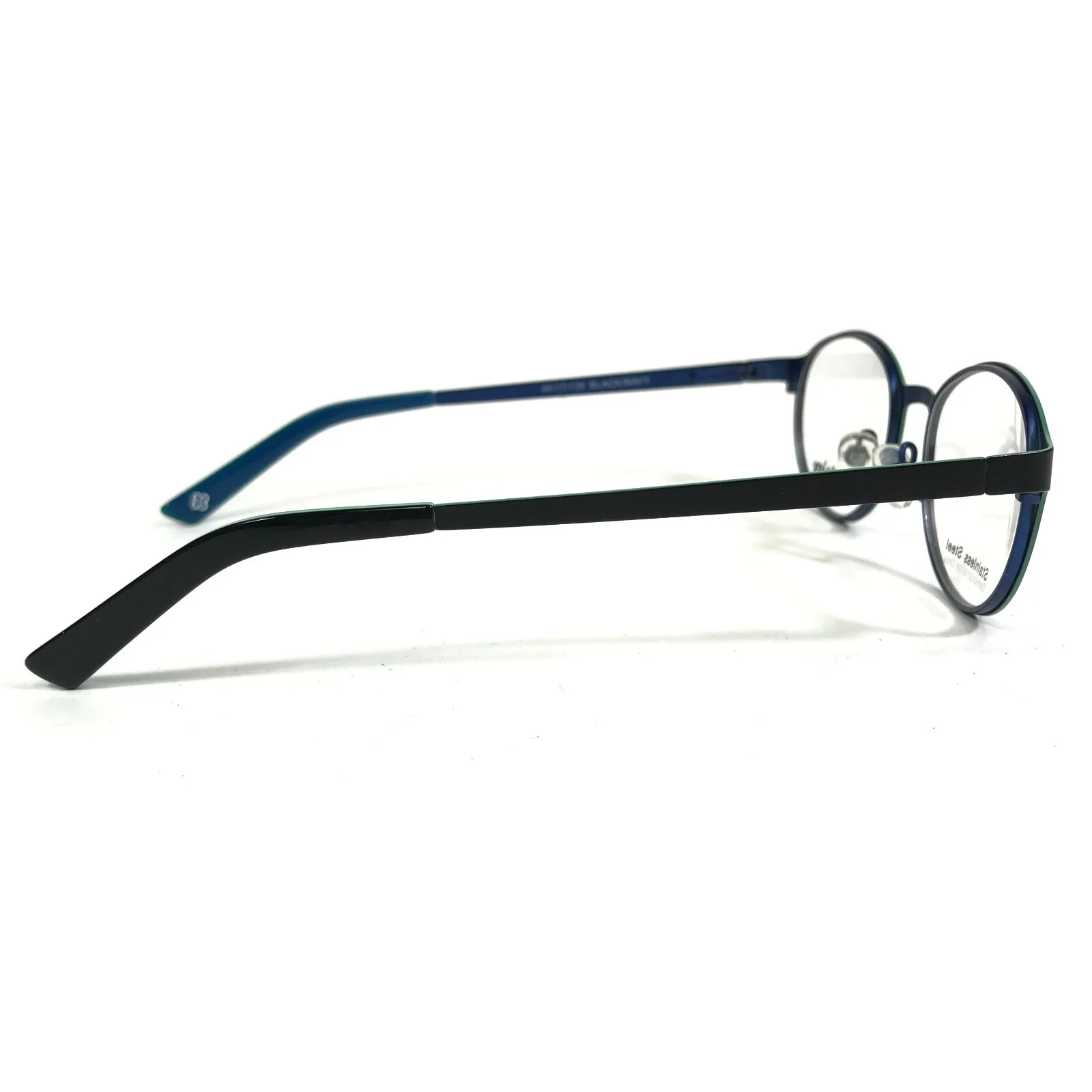 Marie Claire Petite Eyeglasses Frames 6236 BLACK/NAVY Round Full Rim 46-17-135 3
