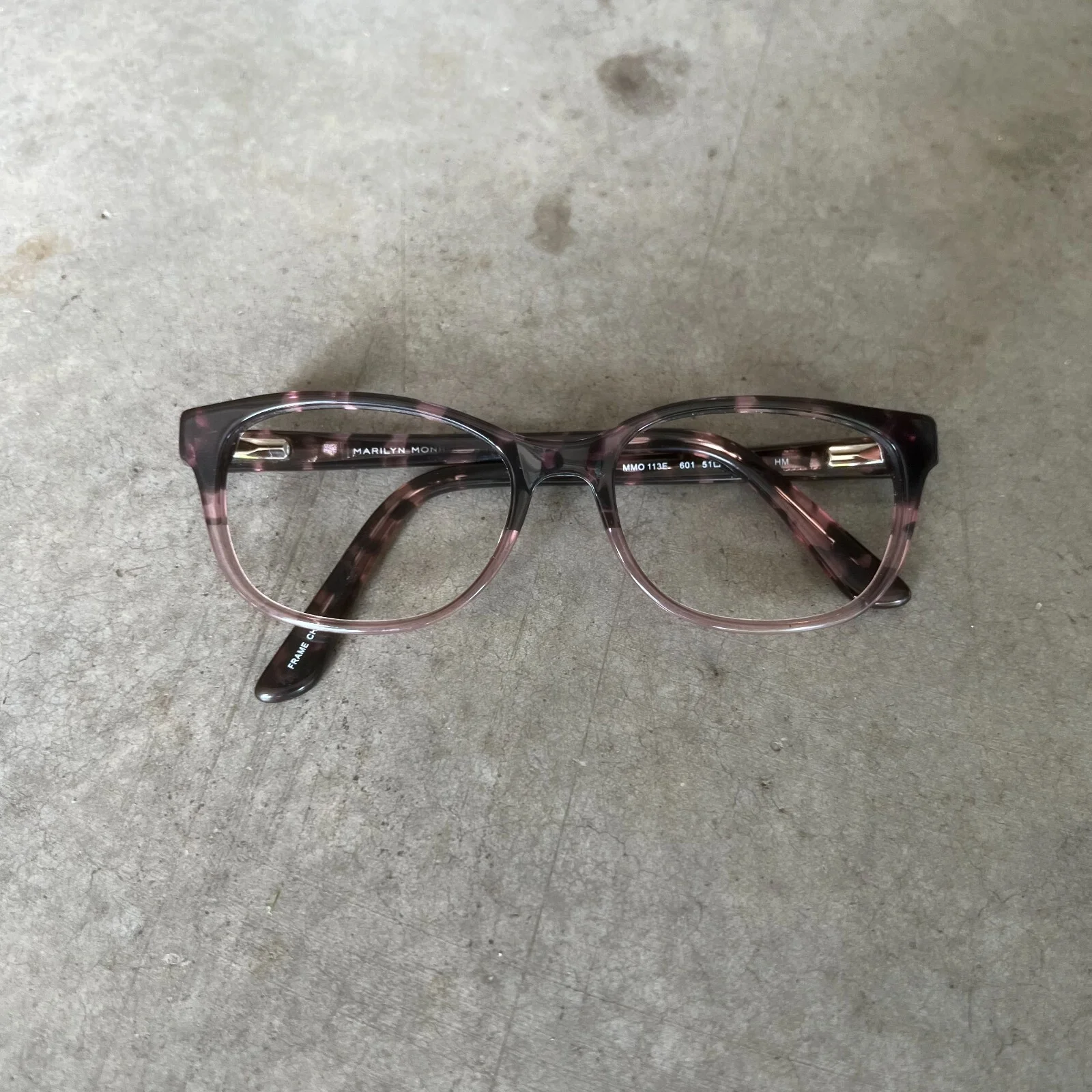 Marilyn Monroe Glasses Frames Womens MMO 113E 601 Brown Pink Tortoise Eyeglasses 2