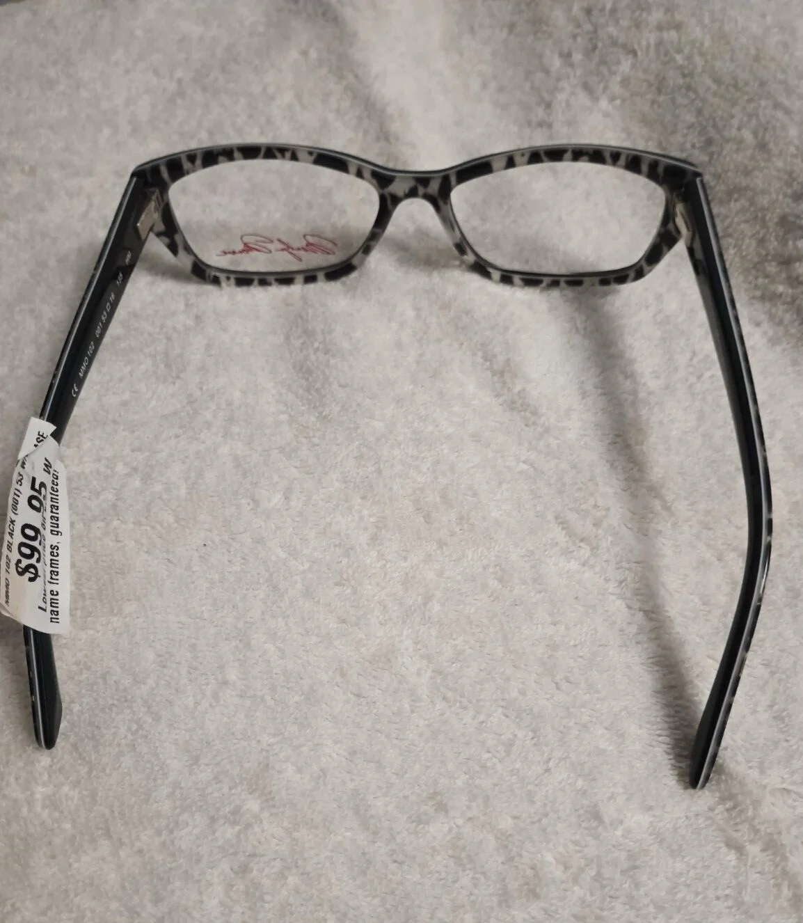 MARILYN MONROE MM0 102 001 BLACK 53-16-135 NEW WITH TAGS OPTICAL FRAME #309 2