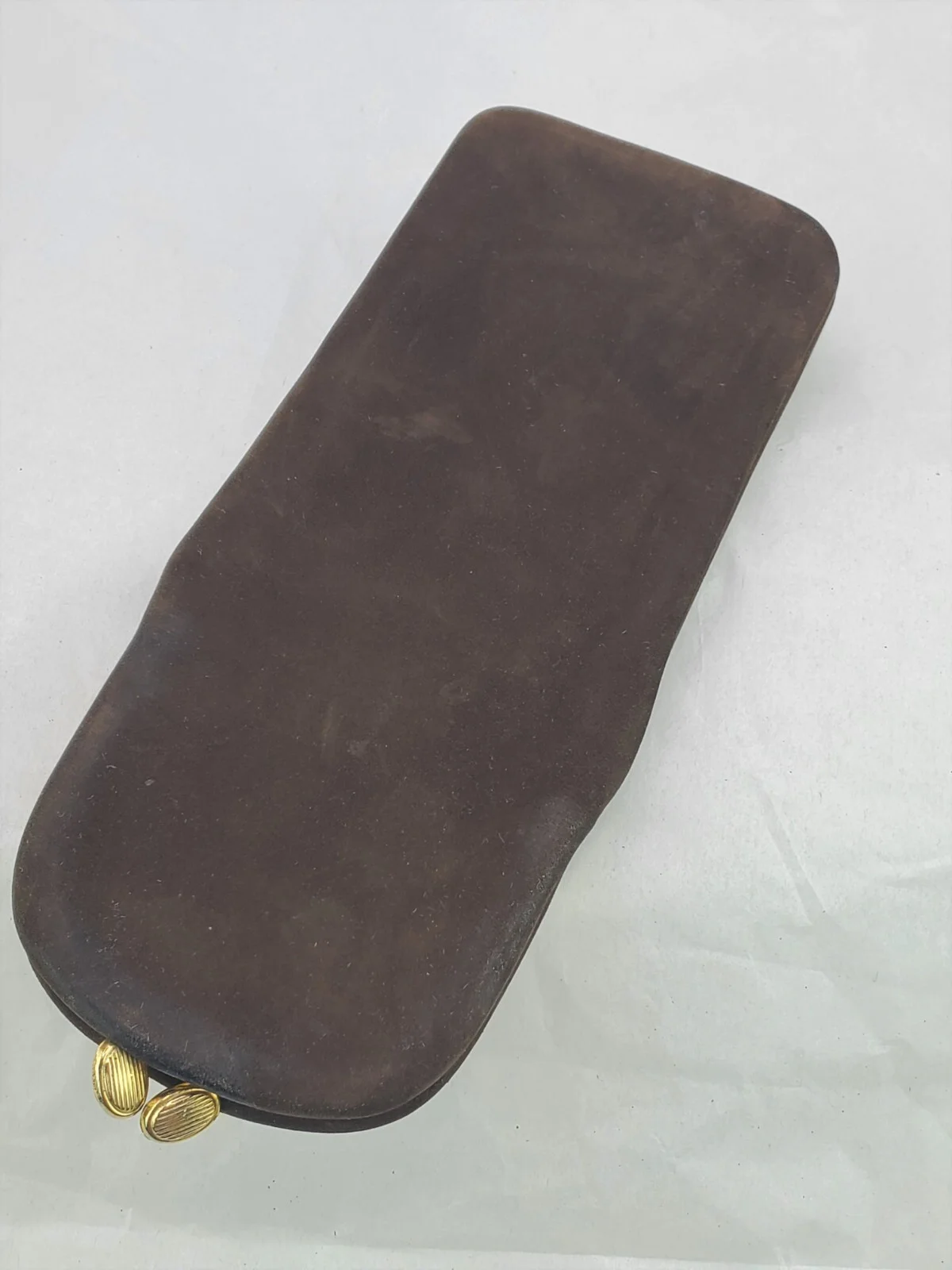 MARTURANO VENEZIA ITALIAN EYEGLASS SOFT CASE HOLDER SUEDE w/ BRASS CLOSURE 3