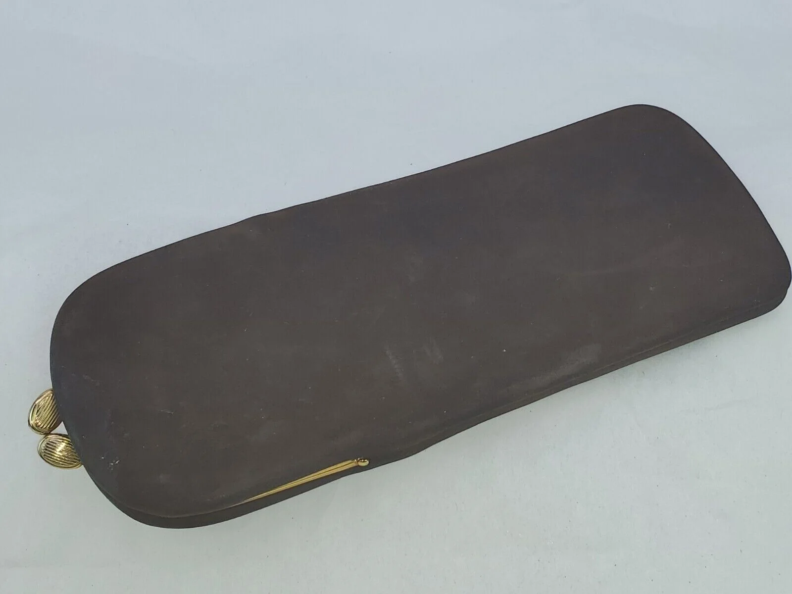 MARTURANO VENEZIA ITALIAN EYEGLASS SOFT CASE HOLDER SUEDE w/ BRASS CLOSURE 4