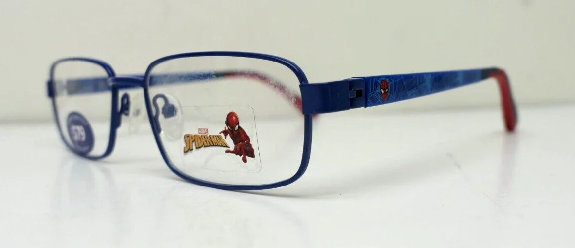 Marvel Comics Childrens Spiderman Glasses RX compat. 50-16-132 SME8SM Blue NEW 3