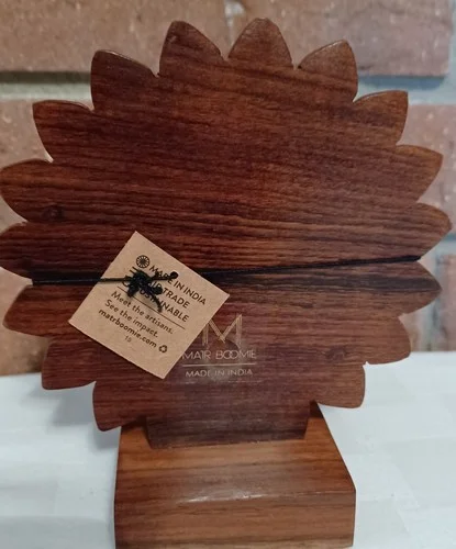 MATR BOOMIE Hand Carved Wooden Peacock Eyeglasses Stand Holder 4