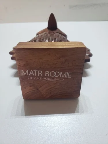 Matr Boomie Indian Rosewood Wooden Carved Peacock Bird Eye Glass Holder Decor 2