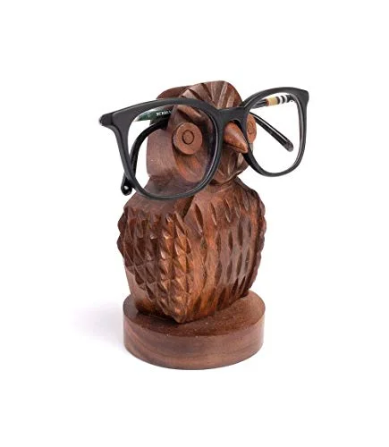 Matr Boomie Owl Hand Carved Wooden Eyeglasses Holder 3