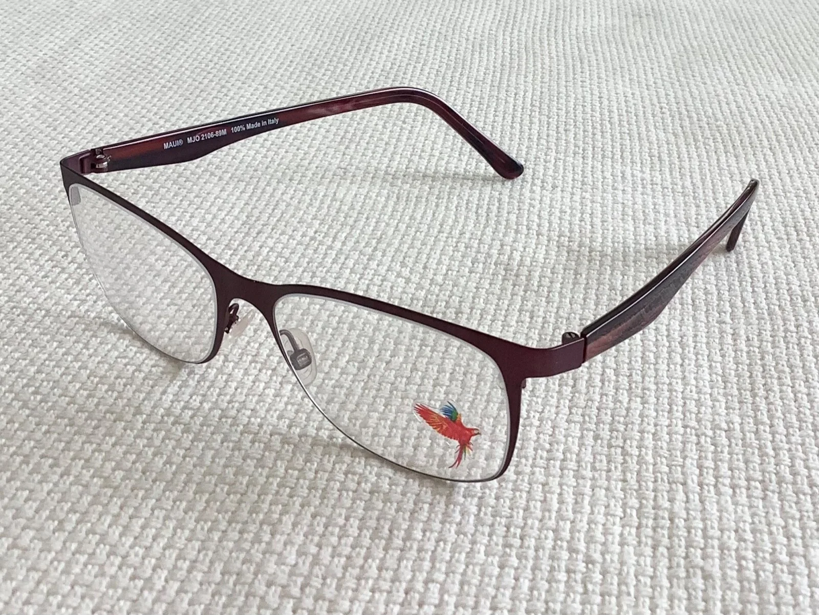 Maui Jim MJO 2106-89M Eyeglasses Glasses Matte Burgundy 52-17-135