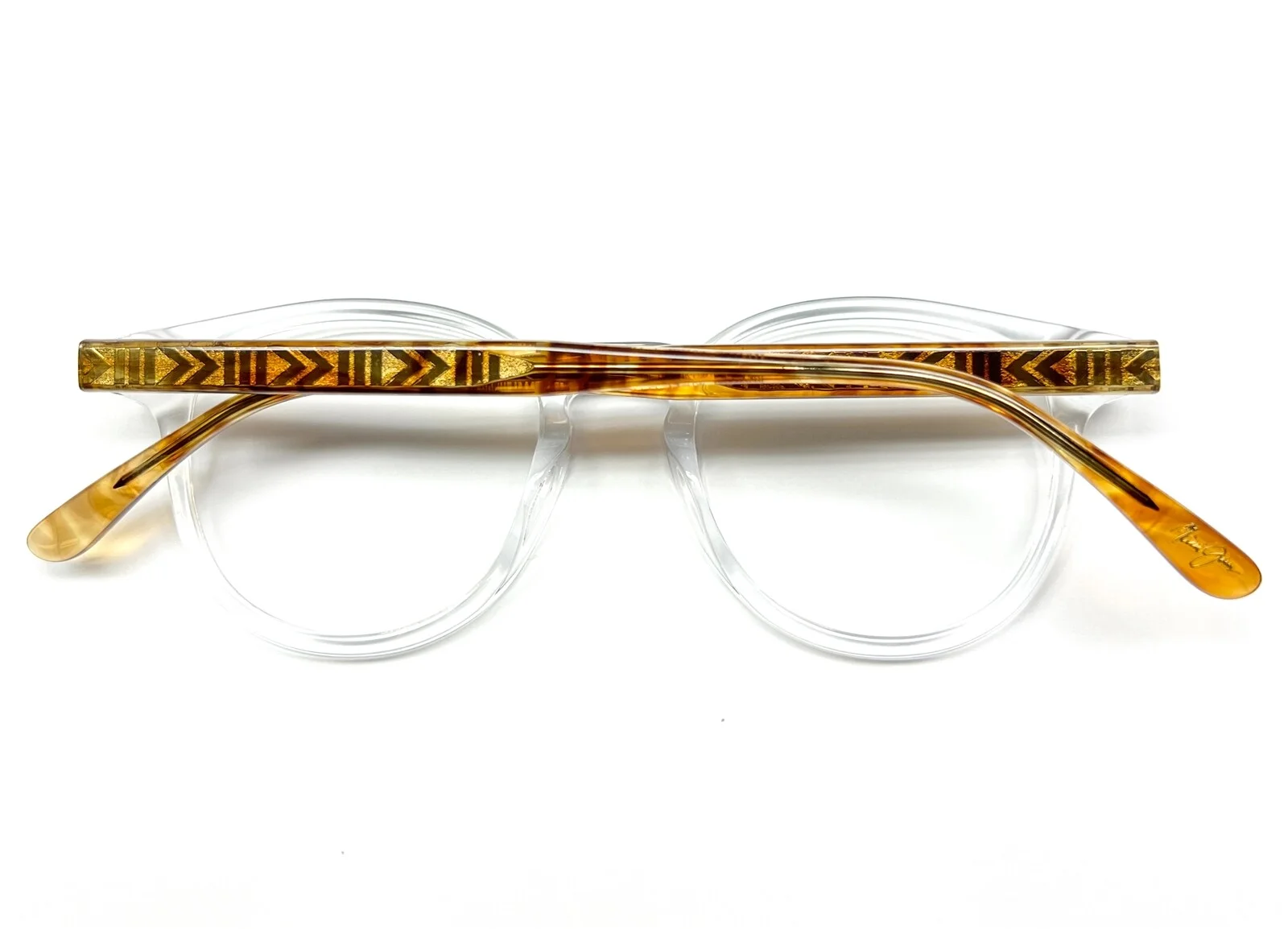 Maui Jim MJO 2208-21C Eyeglasses Glasses Crystal Clear / Amber 48-21-145 2