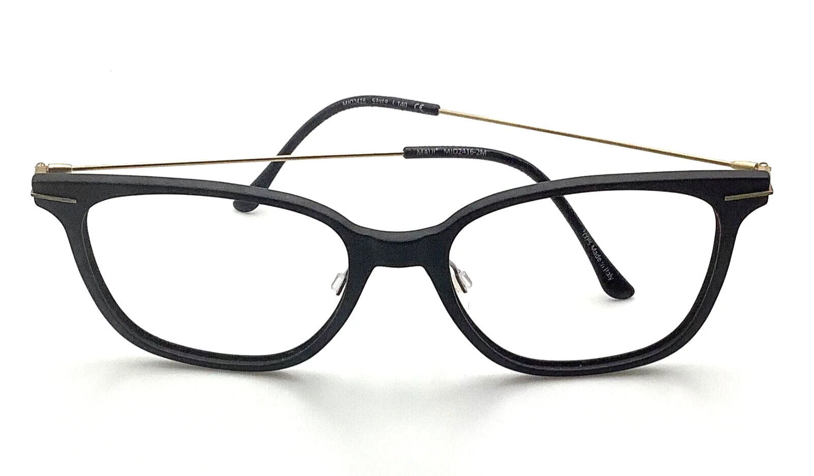 Maui Jim MJO 2416-2M Eyeglasses Glasses Matte Black with Gold Temples 53-19-140 3