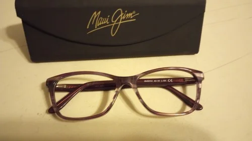MAUI JIM MJO2114-59 A 53mm Blush Tortoise Eyeglasses Frames Italy Tri Fold Case