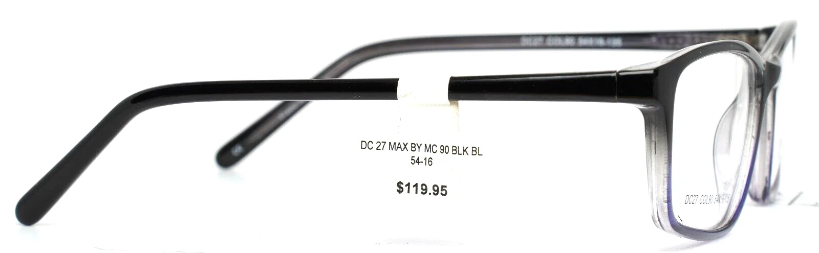 MAX by Max Cole DC27 90 Blue Womens Rectangle Full Rim Eyeglasses 54-16-135 B:35 4