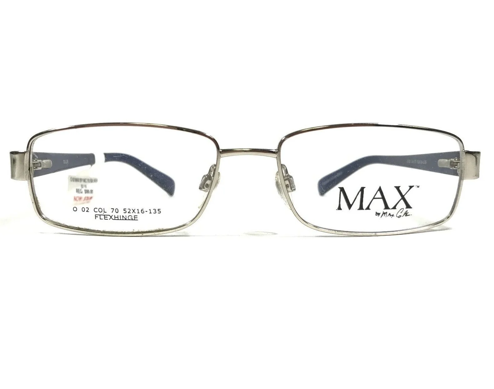 Max by Max Cole OLLIE O 02 Col 70 Eyeglasses Frames Blue Silver 52-16-135