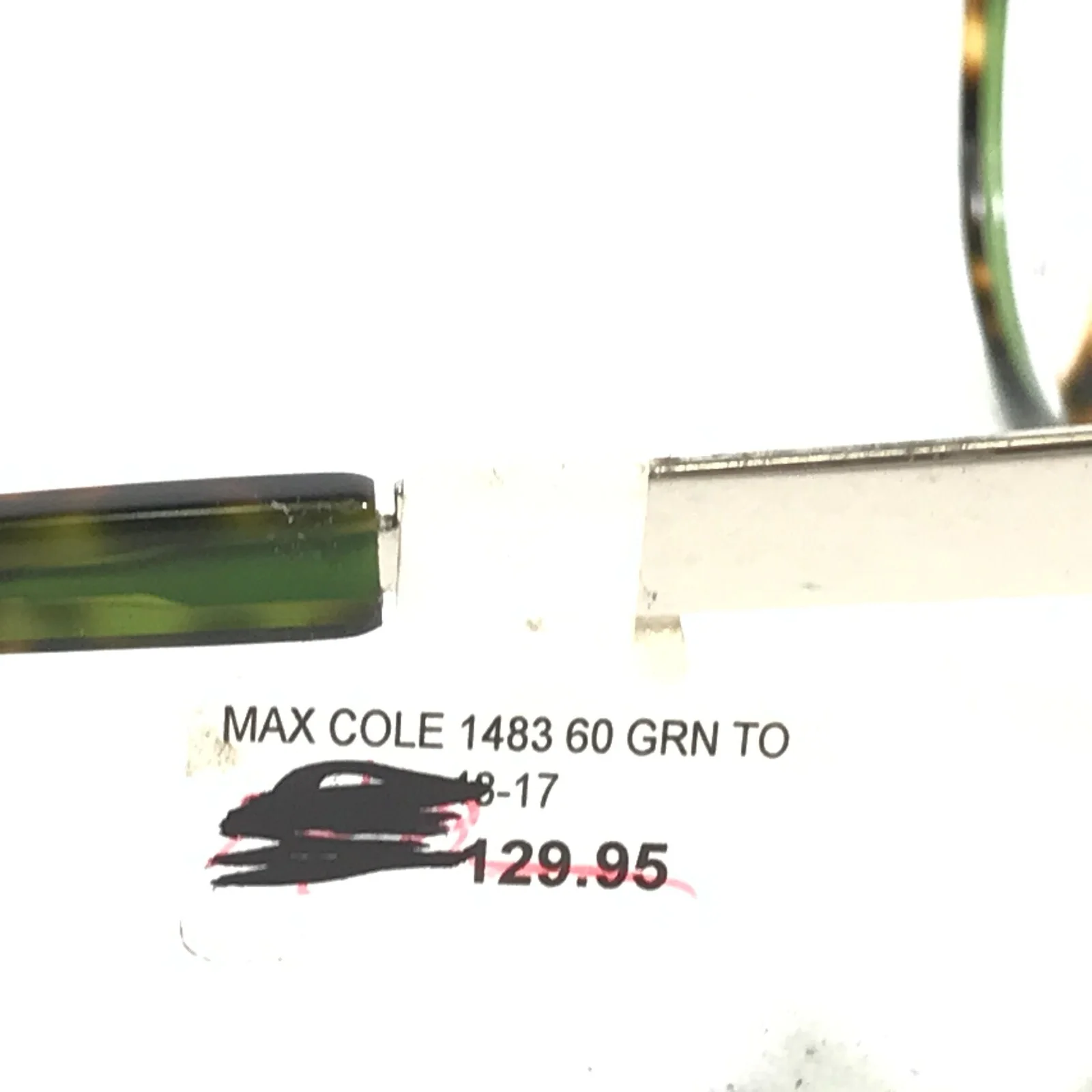 Max Cole MC 1483 COL 60 Eyeglasses Frames Green Tortoise Round 48-17-135 4