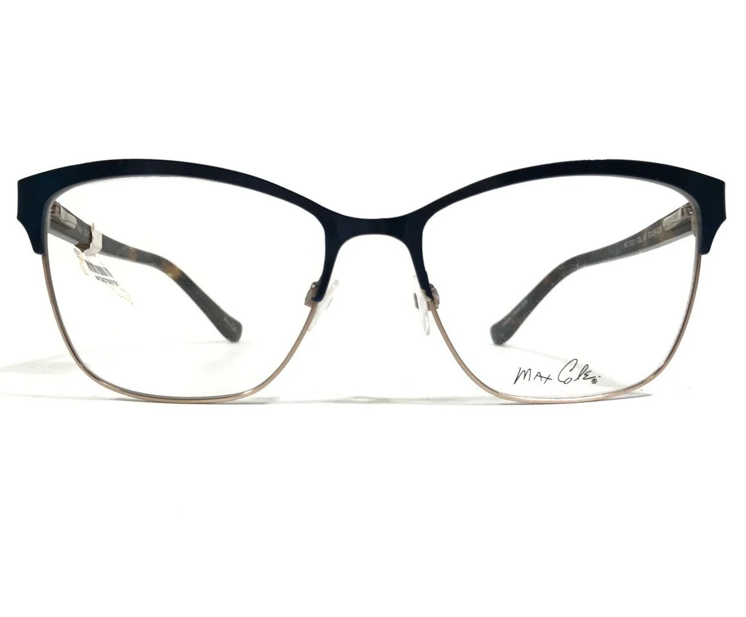 Max Cole MC 1513 COL 50 Eyeglasses Frames Blue Tortoise Gold Cat Eye 53-16-135