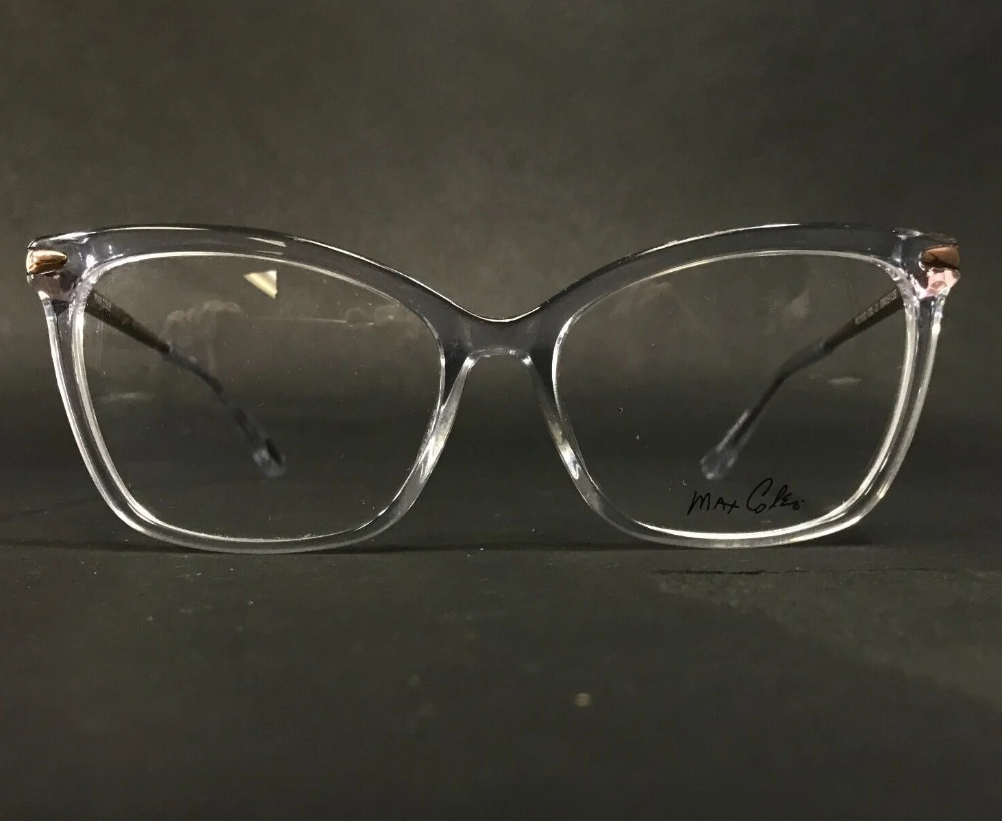 Max Cole MC 1515 COL 21 Eyeglasses Frames Copper Clear Large Cat Eye 53-15-135