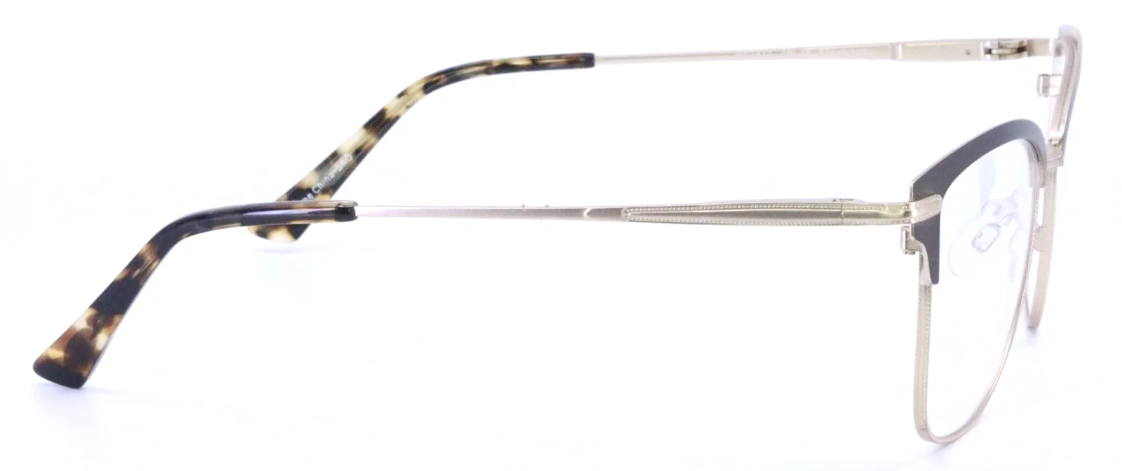MAX COLE MC 1516 10 Brown Gold Clubmaster Metal Frame Eyeglasses 53-17-140 AS-IS 4