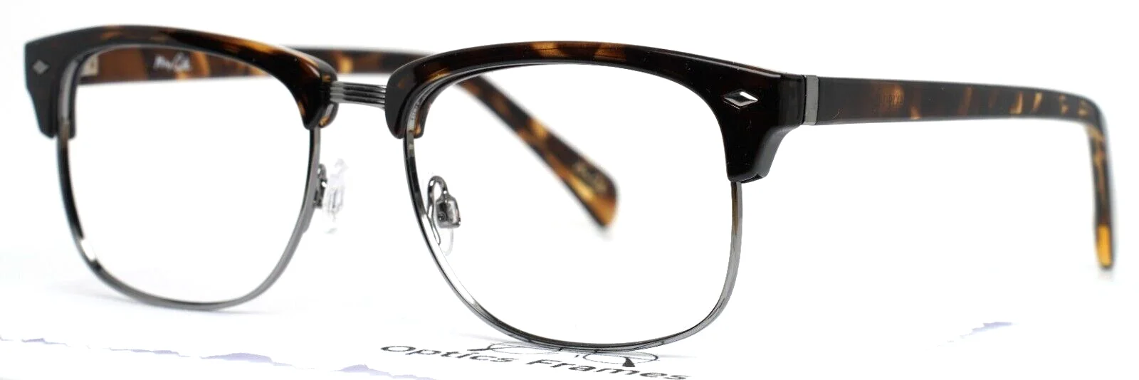 MAX COLE MC1486 10 Tortoise Mens Rectangle Full Rim Eyeglasses 54-19-145 B:41