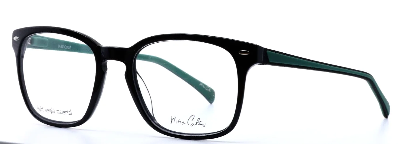 MAX COLE MC1500 90 Black Womens Square Full Rim Eyeglasses 51-19-140 B:39