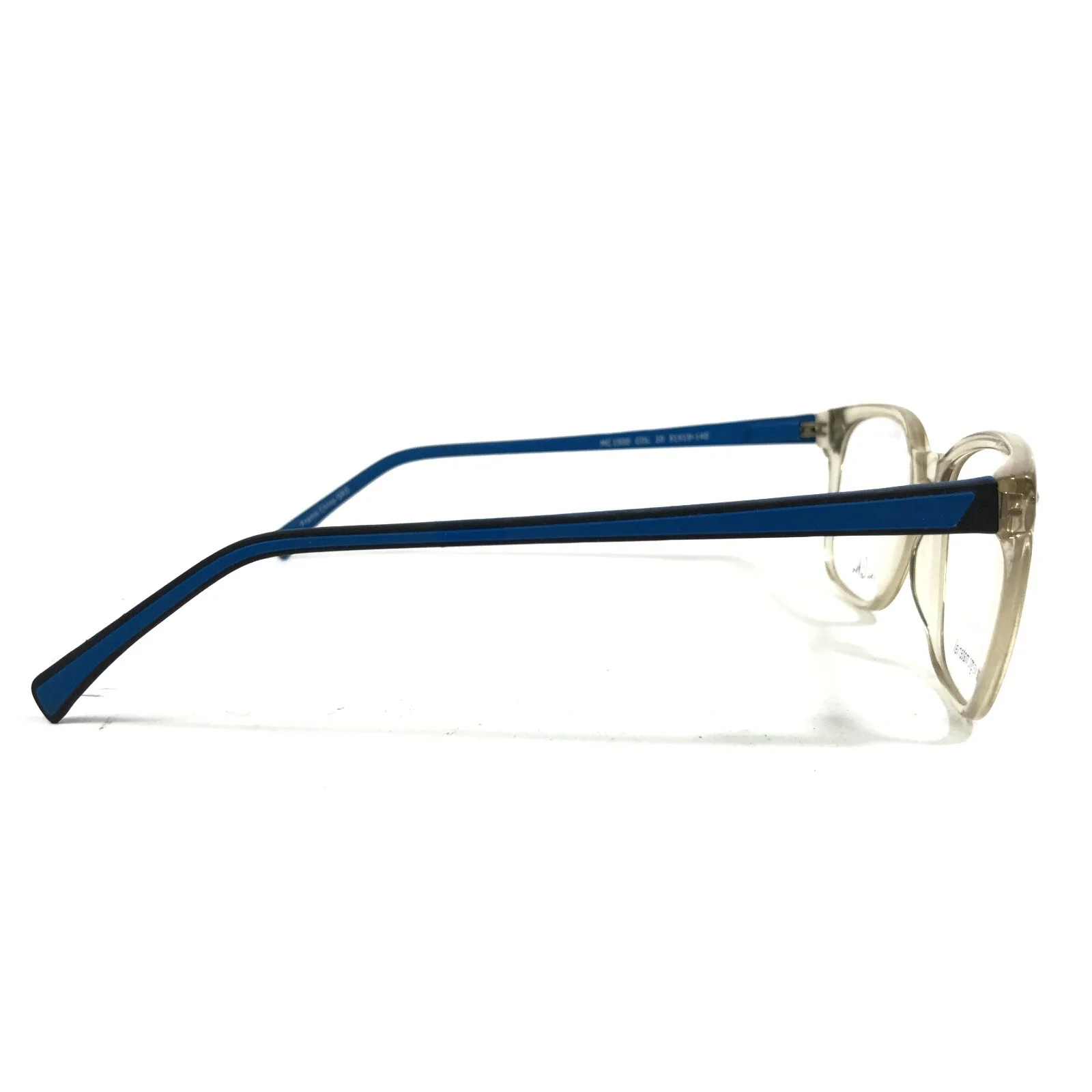 Max Cole MC1500 COL 20 Eyeglasses Frames Blue Clear Square Full Rim 51-19-140 4