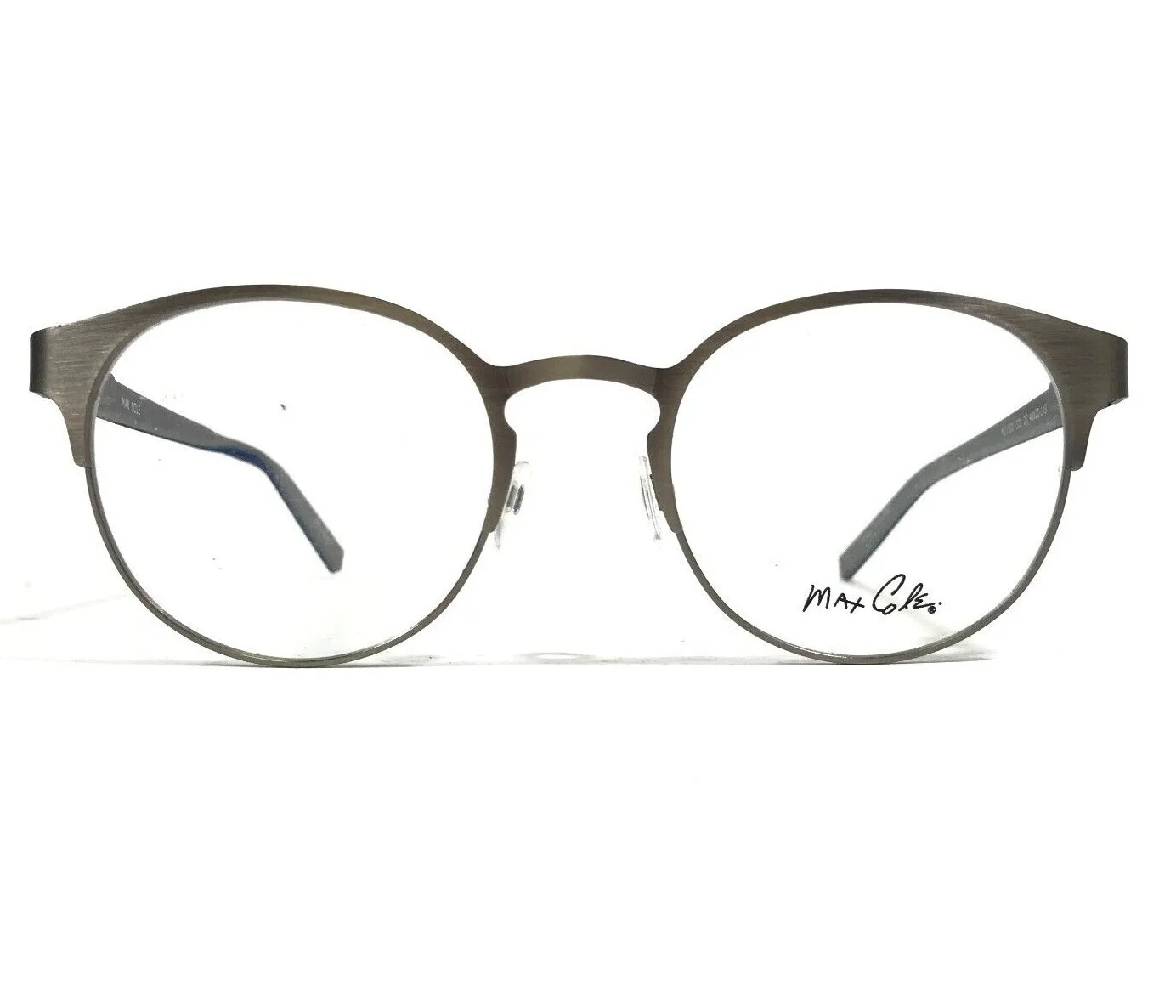 Max Cole MC1501 COL 20 Eyeglasses Frames Blue Silver Round Full Rim 48-20-140