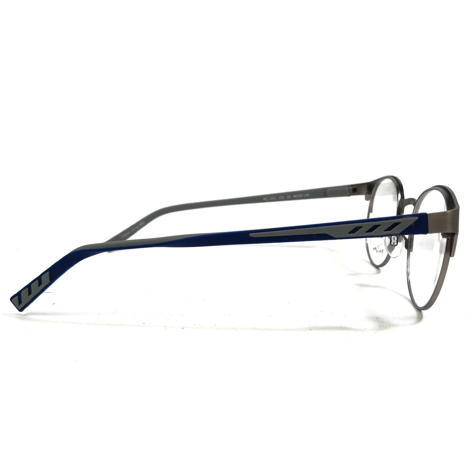 Max Cole MC1501 COL 20 Eyeglasses Frames Blue Silver Round Full Rim 48-20-140 4