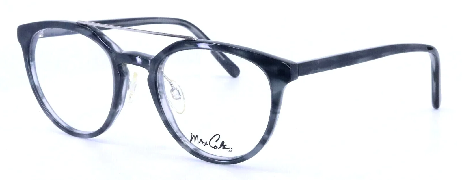 MAX COLE MC1505 20 Gray Round Womens Full Rim Eyeglasses Frames 50-21-140