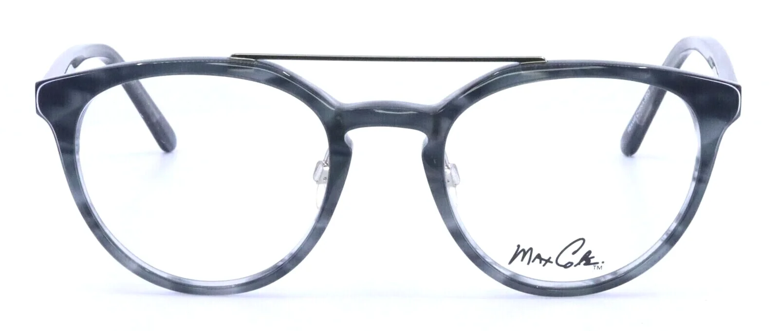 MAX COLE MC1505 20 Gray Round Womens Full Rim Eyeglasses Frames 50-21-140 2