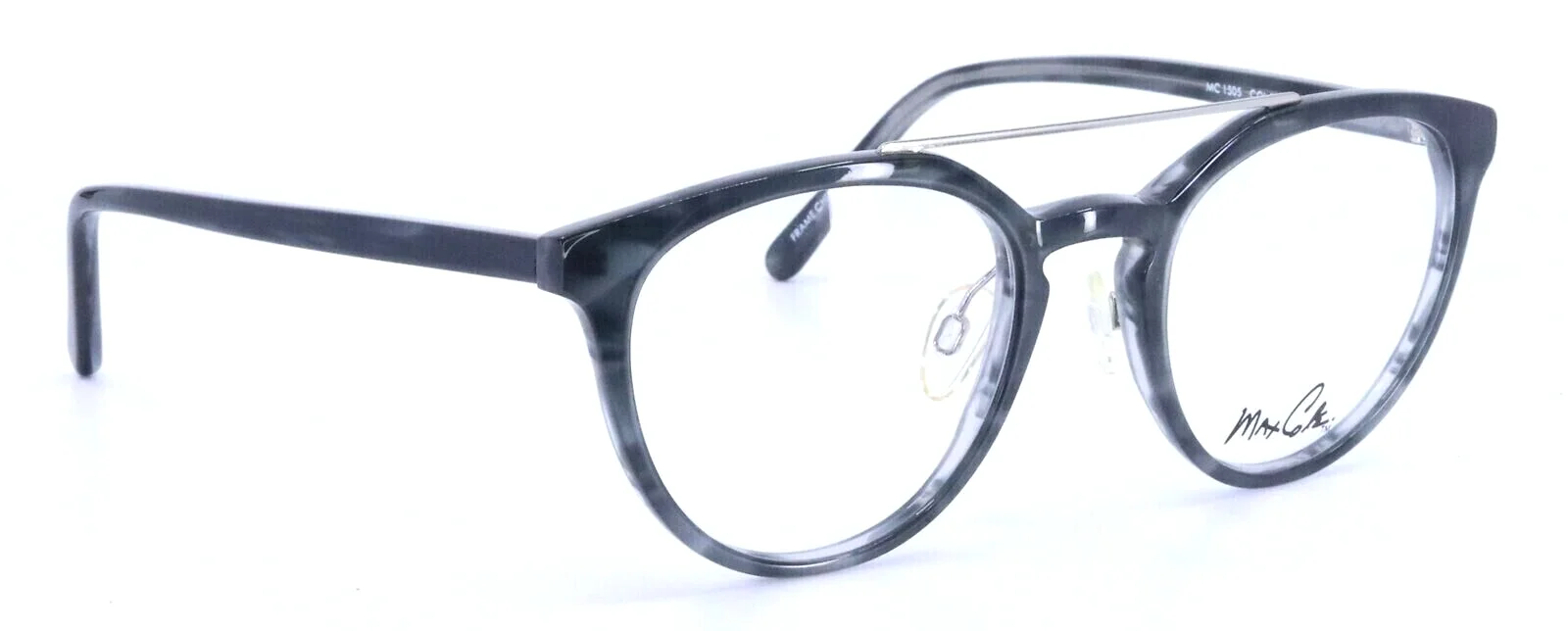 MAX COLE MC1505 20 Gray Round Womens Full Rim Eyeglasses Frames 50-21-140 3
