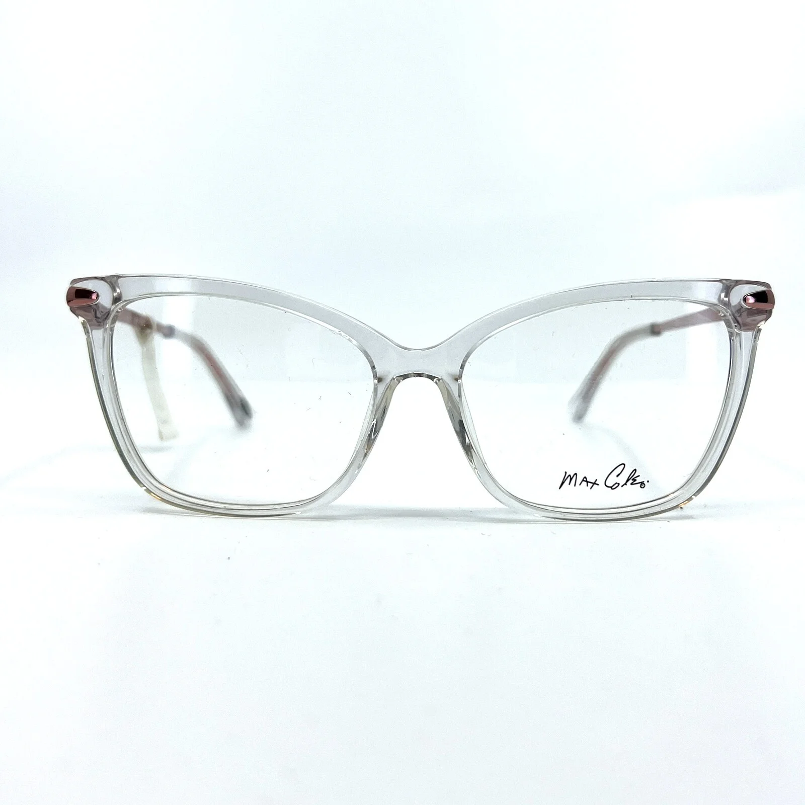 MAX COLE MC1515 21 Clear Womens Cat Eye Full Rim Eyeglasses 53-15-135 B:39 2