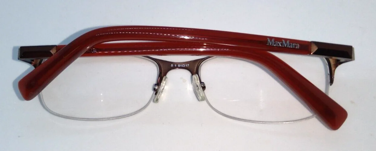 Max Mara Burgundy Red MM1184 Eyeglass Frames 51-17-135 3
