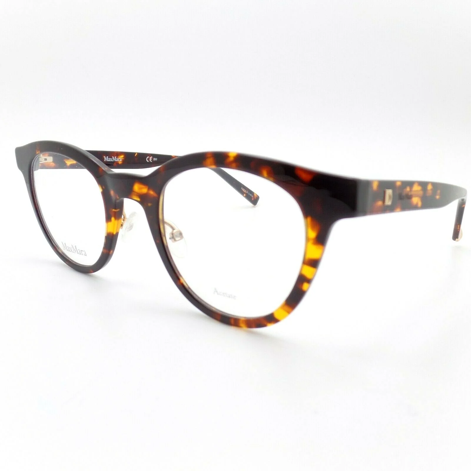 Max Mara MM 1334 086 Havana w/ nose pads 46mm New Authentic Eyeglass Frame