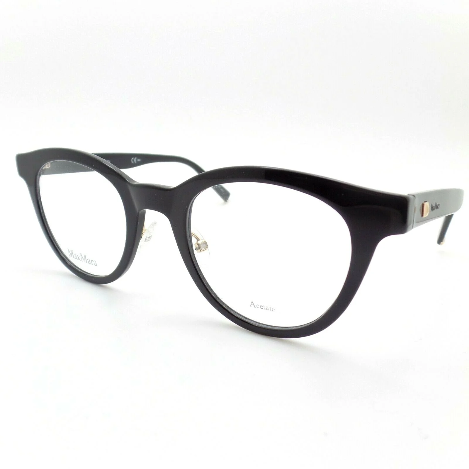 Max Mara MM 1334 807 Black w/ nose pads 46mm New Authentic Eyeglass Frame