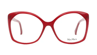Max Mara MM5029 066 Shiny Red Plastic Optical Eyeglasses Frame 57-16-140 MM RX 3