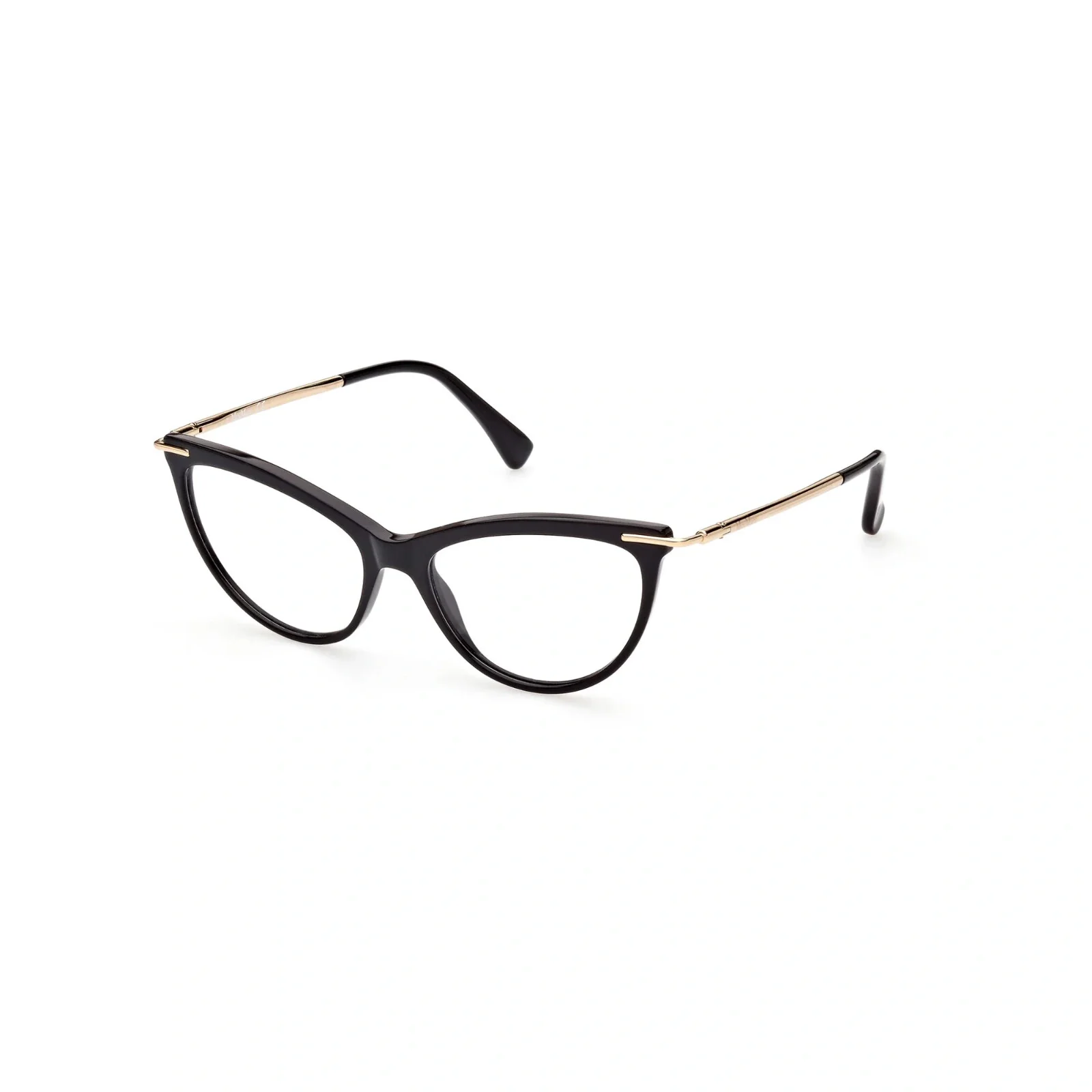 Max Mara MM5049 001 Black Plastic Cat Eye Optical Eyeglasses Frame 53-16-135