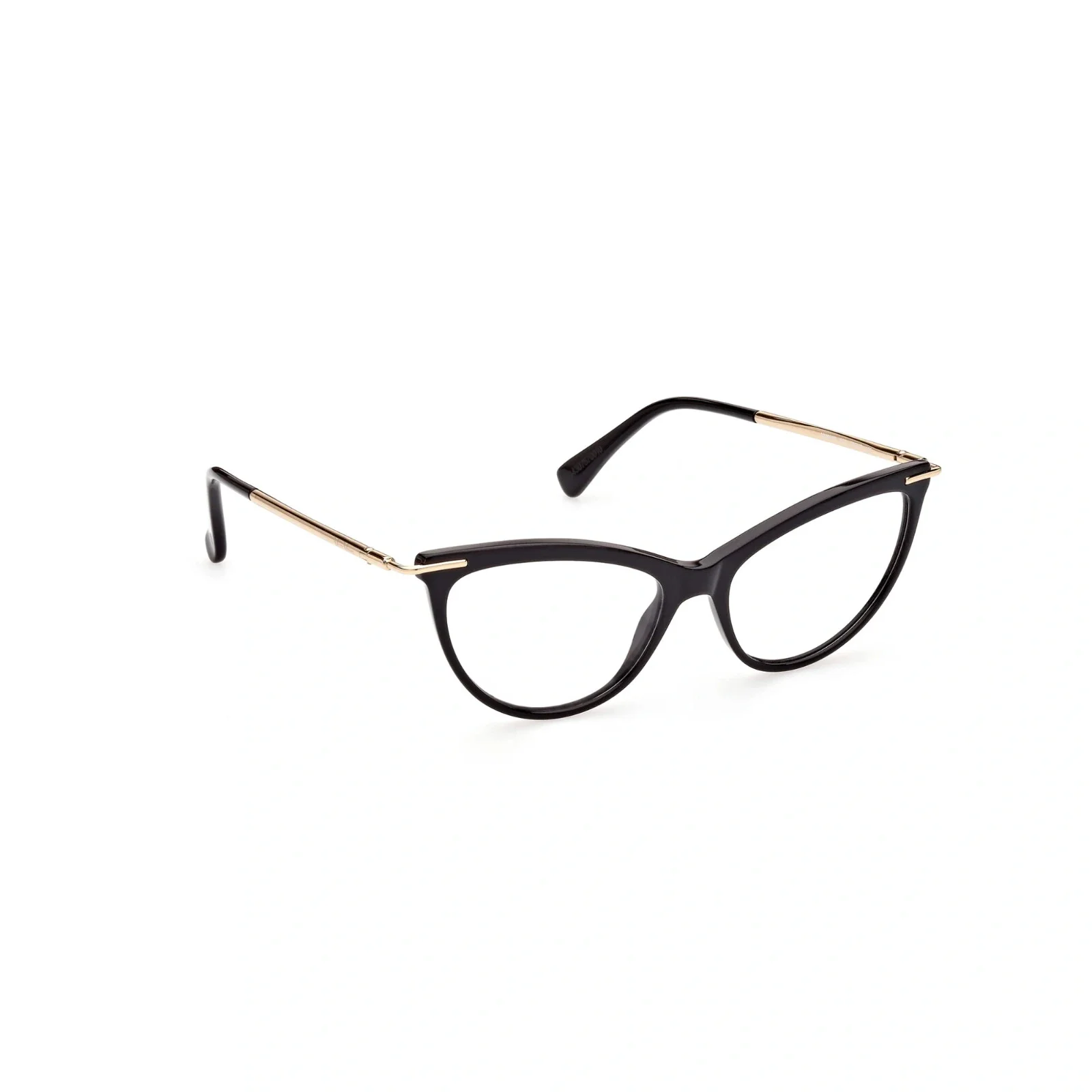 Max Mara MM5049 001 Black Plastic Cat Eye Optical Eyeglasses Frame 53-16-135 2