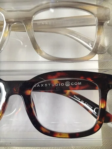 MAX STUDIO 3 PACK PREMIUM READING GLASSES READERS +2.00 NEW AUTHENTIC~ 3