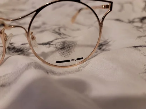 MCQ MQ017OA Rose Gold Eyeglasses | Unisex | Neutral Lens | No Prescription 4