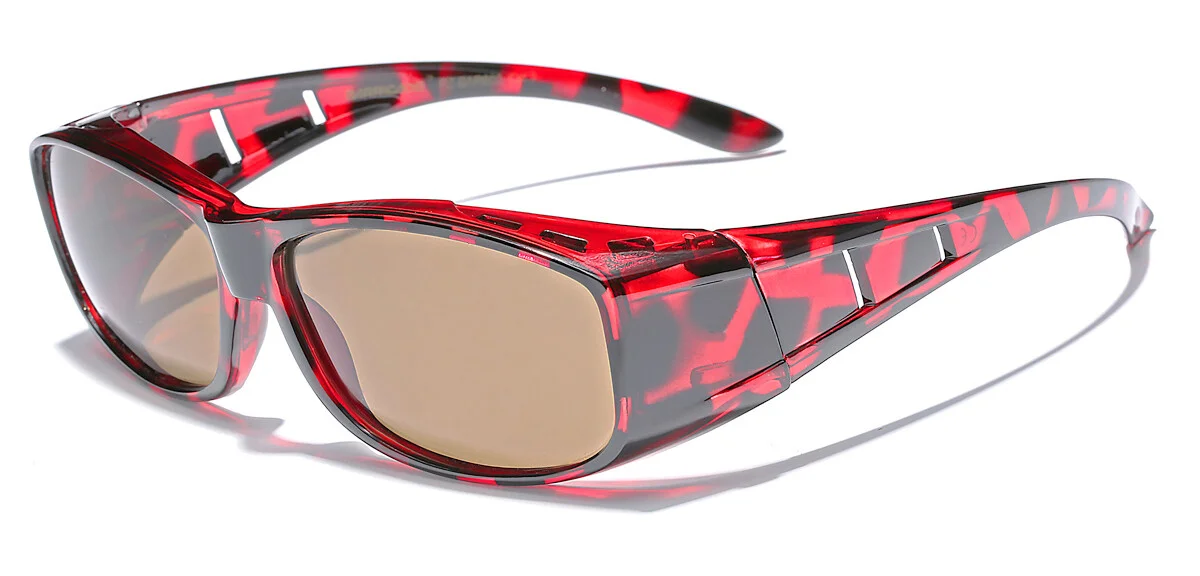 Medium POLARIZED Sunglasses FIT OVER Prescription RX Eye glasses for Men Women 3
