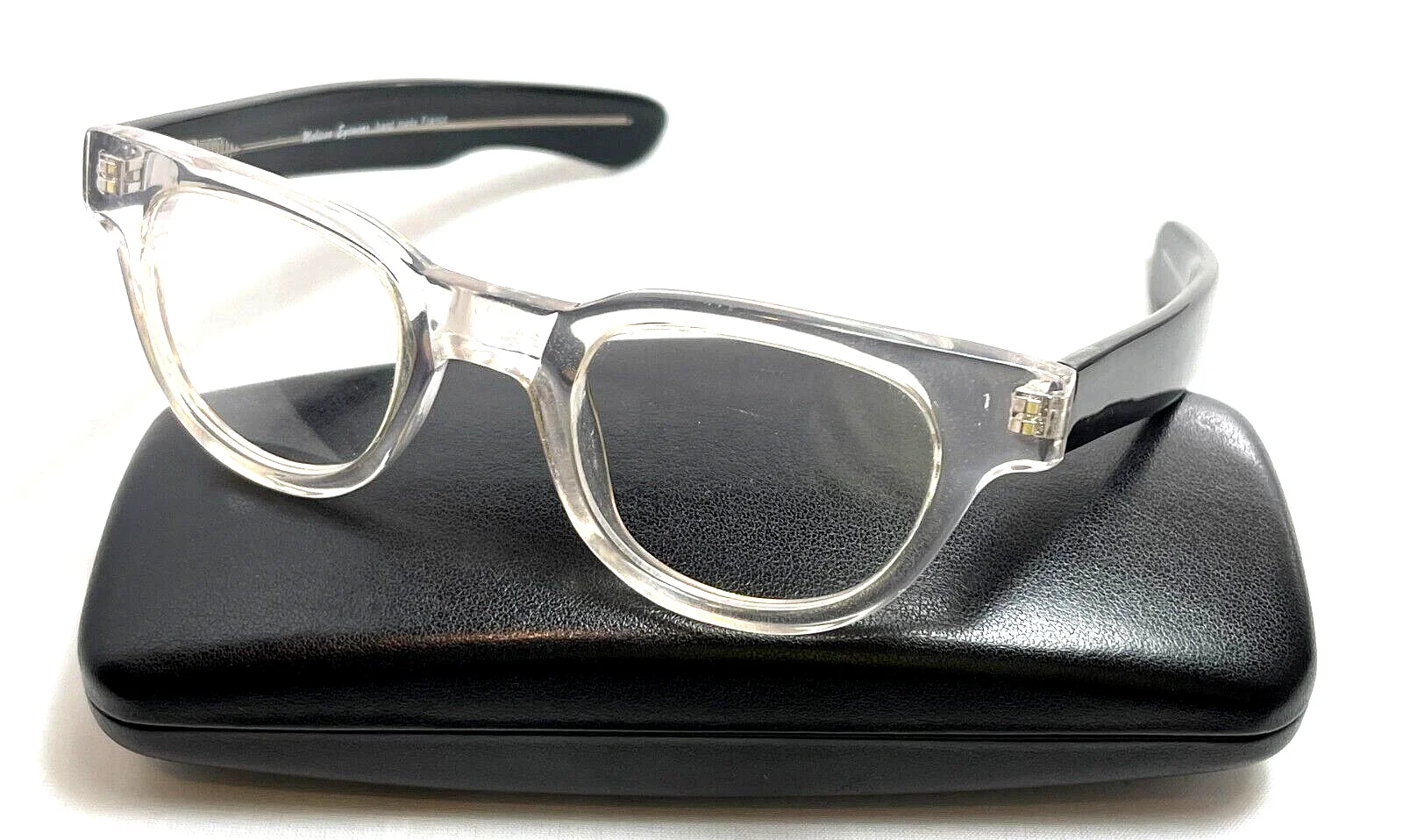 MELISSA EYEWEAR SH-44 Black Plastic Horn Rim Square Eyeglasses Frames FRANCE