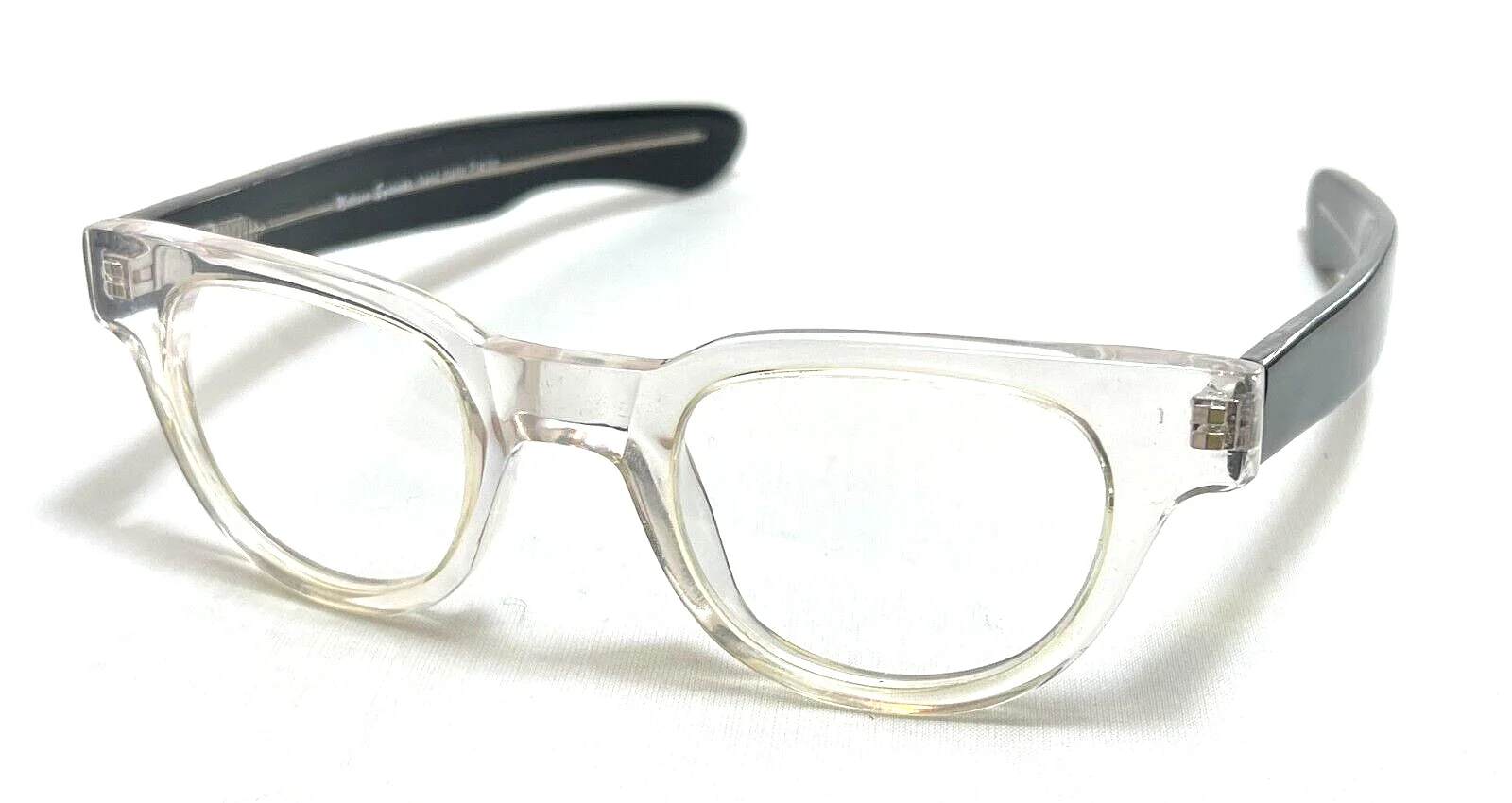 MELISSA EYEWEAR SH-44 Black Plastic Horn Rim Square Eyeglasses Frames FRANCE 2